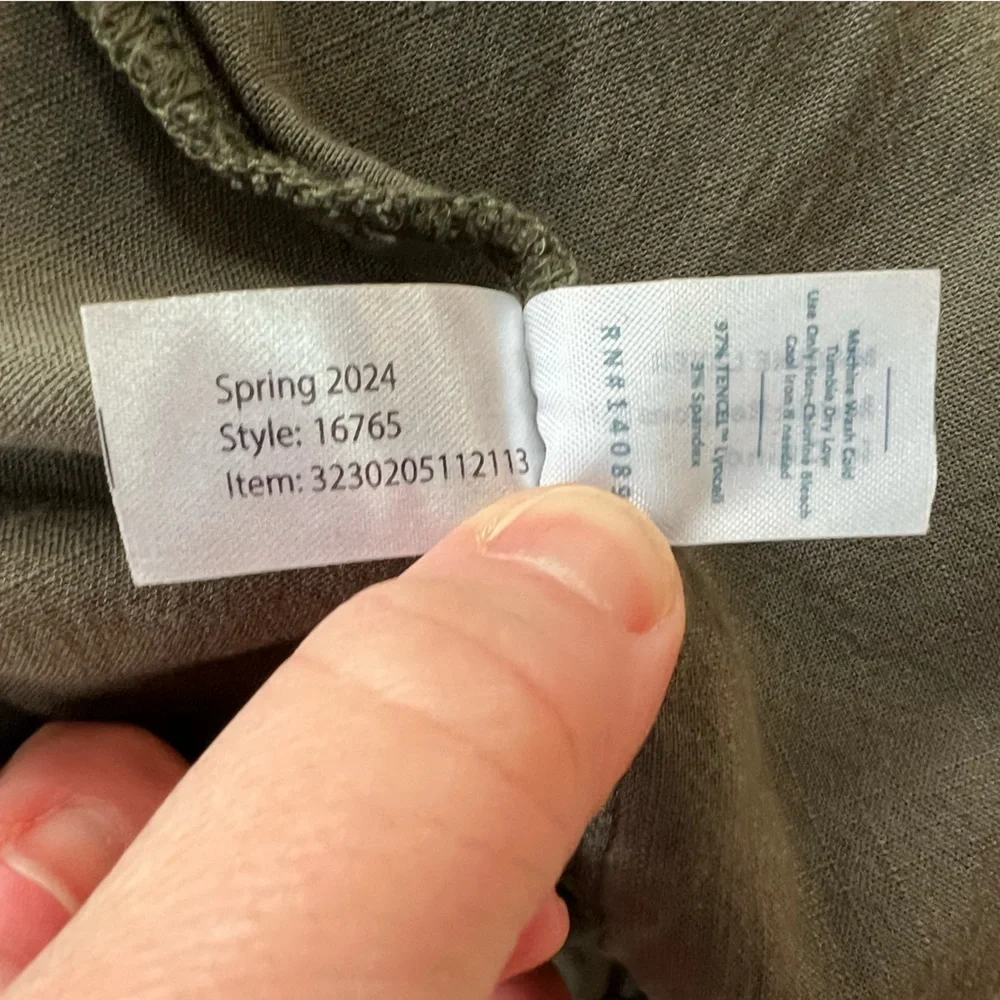 Marine Layer Allison Trouser Pants in Dusty Olive Green, size XS - Picture 10 of 11